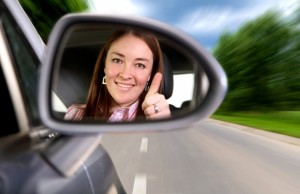 Woman Driving A Car
